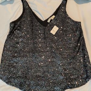 Sequin sleeveless top